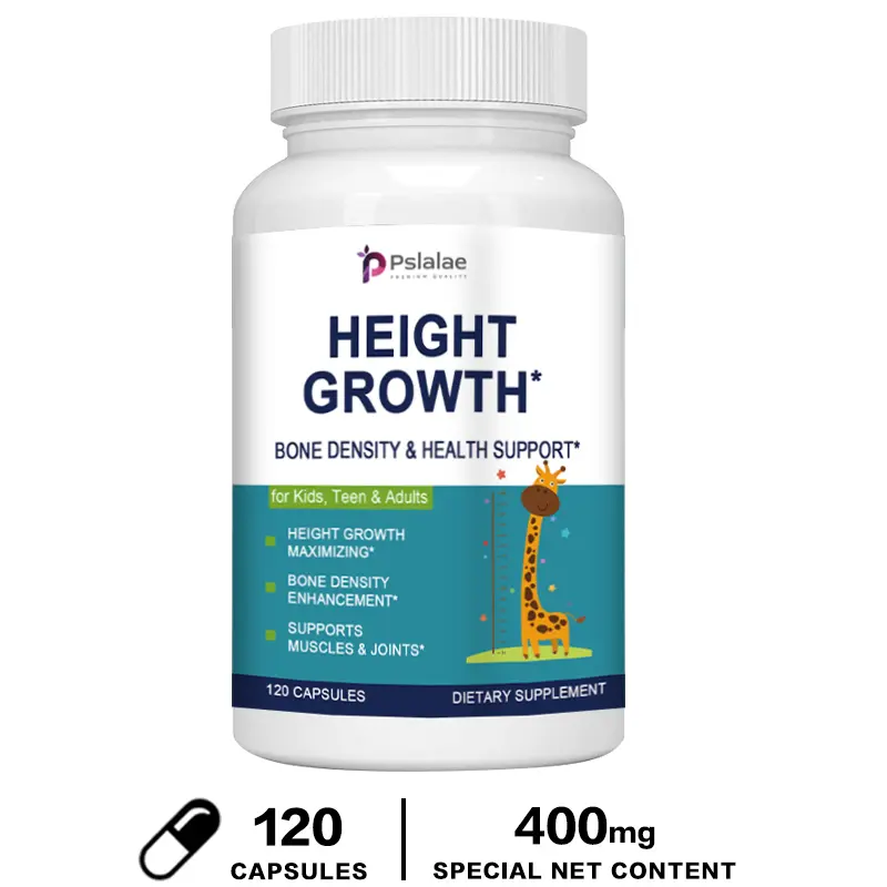 Height Support Capsules Calcium Vitamin D Zinc Bone Density for Teens Kids Adults