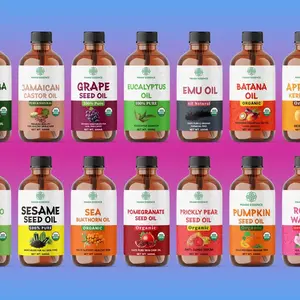 100ML Essential Oils: Apricot, Emu, Pomegranate, Grape Seed, Pumpkin Seed, Prickly Pear, Sea Buckthorn, Vitamin E, Rose, Eucalyptus, Oregano, Batana, Moringa, Jamaican Castor