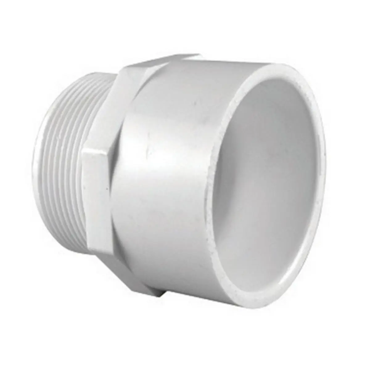 212 MAIN PVC Pipe Adapter, 2x2 in., Slip x MPT Male Threaded Connector, Underground Rated White Fitting for Sports & Outdoor Water Sports Sailing