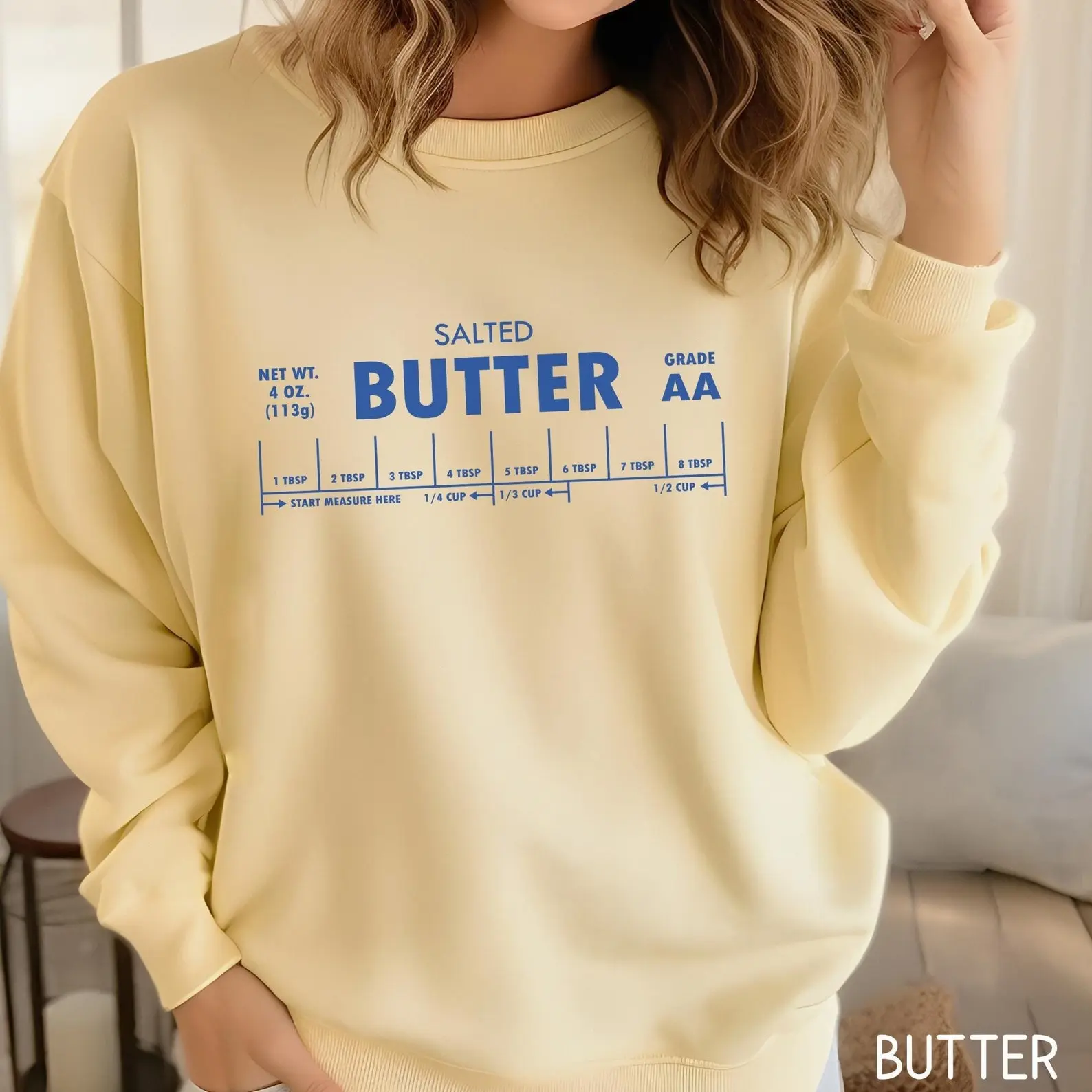 Salted Butter Sweatshirt, Comfort Stick Of Butter Sweater, Funny Baker Gift, Baking T-Shirt, Foodie Chef Shirt, Butter Lover Gift