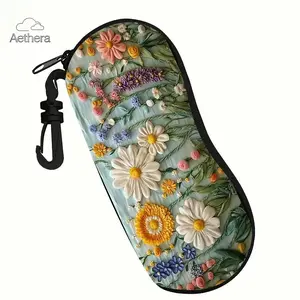 Little Daisy Print Glasses Case for Women, Portable Eyeglasses Storage Box, Cute Floral Sunglasses Organizer, Lightweight Protective Hard Case, Fashion Aesthetic Accessory, Ideal Christmas Gift & Perfect for Daily Home & Travel Use
