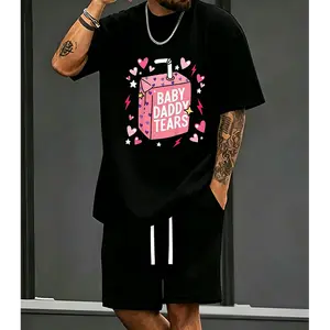 Baby Daddy Tears Love Heart Dad Is My Valentine tshirt short set