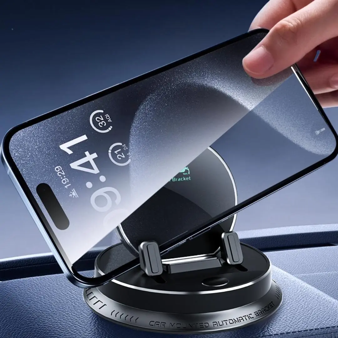 Automatic Sensing Car Phone Holder, Automotive Phone Holder, Car Cellphone Mount, 360° Rotatable Electric Phone Mount for Dashboard, Hands-free Shockproof Phone Holder for iPhone & Android, Cell Phone Car Mount, Car Phone Stand, Cell Phone Holders