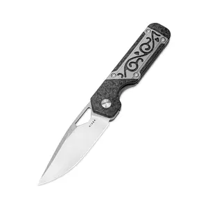 Kizer Mini Militaw S45VN Titanium+Carbon Fiber Ki3634SA4 Stainless Steel Tool Outdoor Camping Knives