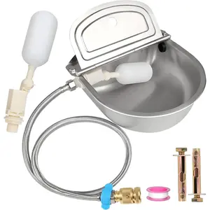 304 Stainless Steel Automatic Water Dispenser for Dogs & Livestock - Outdoor Dog Bowl, Horse & Goat Waterer