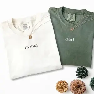 Comfort Colors Mama And Dad Apparel, Matching Mom And Dad Shirts, Best Mom Ever, Best Dad Ever, Custom Mom Gift.