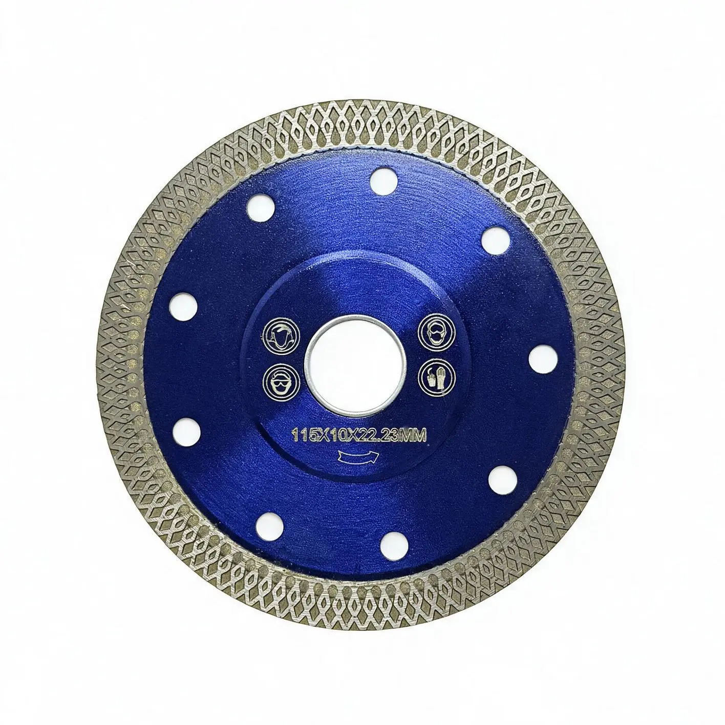 5 In Heavy-Duty Diamond Ceramic Saw Blade with Diamond Segments, Porcelain/Ceramic Tile Cutting Tool, Dry/Wet Cut for Stone Surfaces, Polishing Pads Set with Holder, Angle Wheel Disc