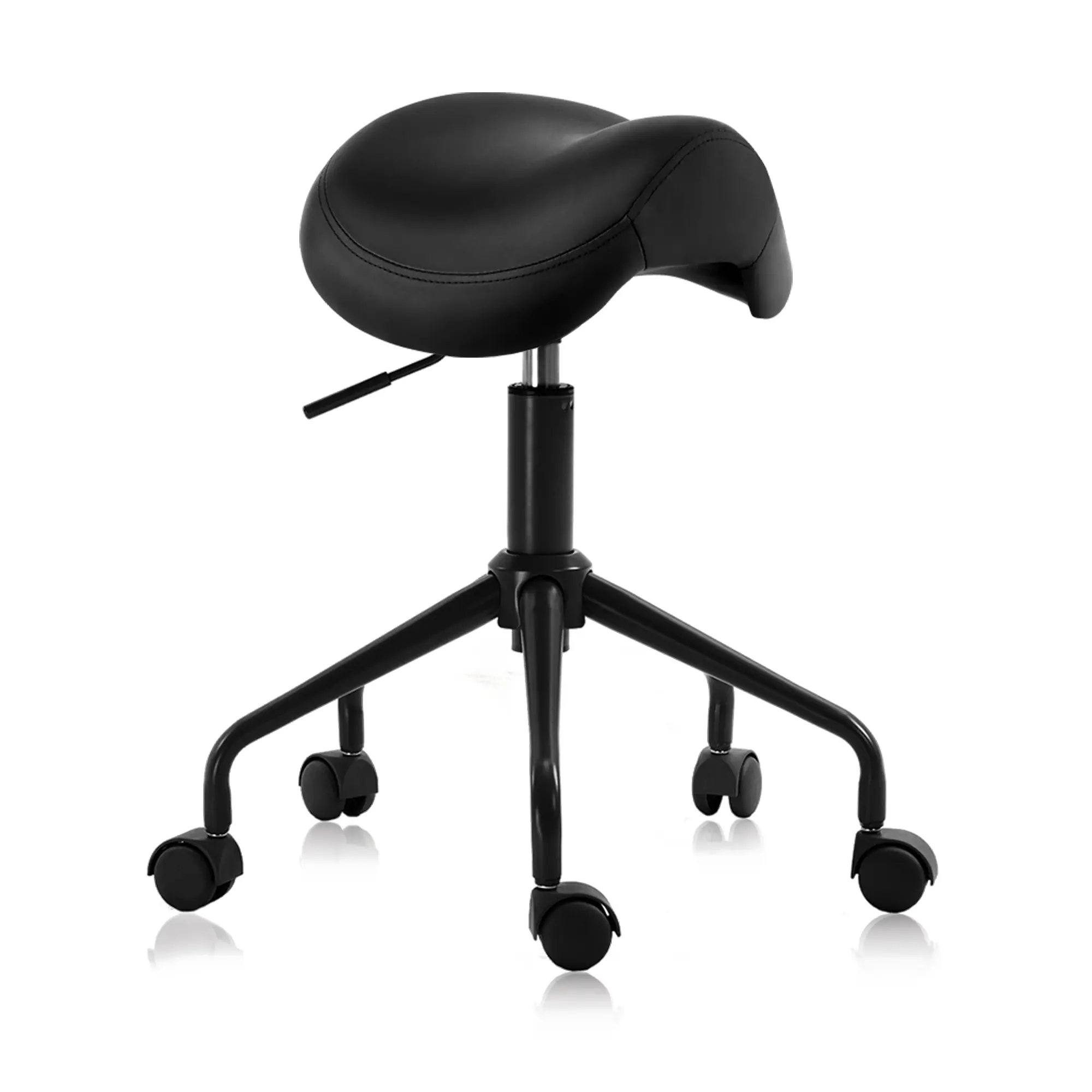DR.LOMILOMI Heavy Duty Ergonomic Saddle Stool with Wheels, Adjustable Height Swivel Rolling Chair for Dental Clinic, Salon, Massage, Spa & Office,kai503E