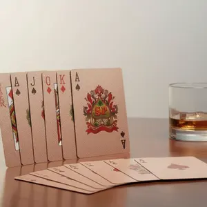 Luxury Waterproof Playing Cards – Champagne Rose Pink Diamond Poker Deck, Perfect for Christmas Gifts & Game Night