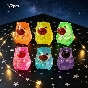 1/2pc Capibala Bear Stress Relief Toy, Relieve Anxiety, Slowly Rebound, Soft and Slowly Ascend - Cute Desktop Accessory for Office Workers, Party Gifts, Festival Parties, Perfect Gift Choice