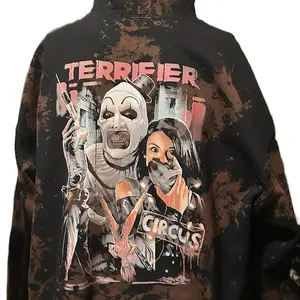 Men’s or womens bleached Terrifier hoodie comforter to wear
