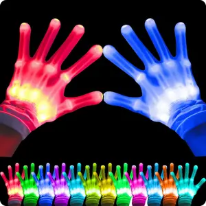 LED Light-Up Gloves for Kids Cool Toys for Boys 8-12 Girls Multi-Color Halloween Costume Accessory Parties Gifts