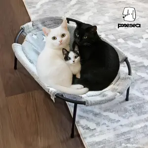 Desk Pet HammockPomesea Large Cat Bed for Cats,Calming Cat & Dog Bed for Small Dogs, Anti-Anxiety, Glow in The Dark,Soft Elevated Cat Bed for Indoor Pets