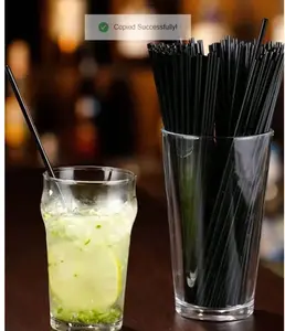 200pcs Disposable Short Black Plastic Straws, Perfect For Bar Cocktails, Juice, Coffee, And Other Beverages