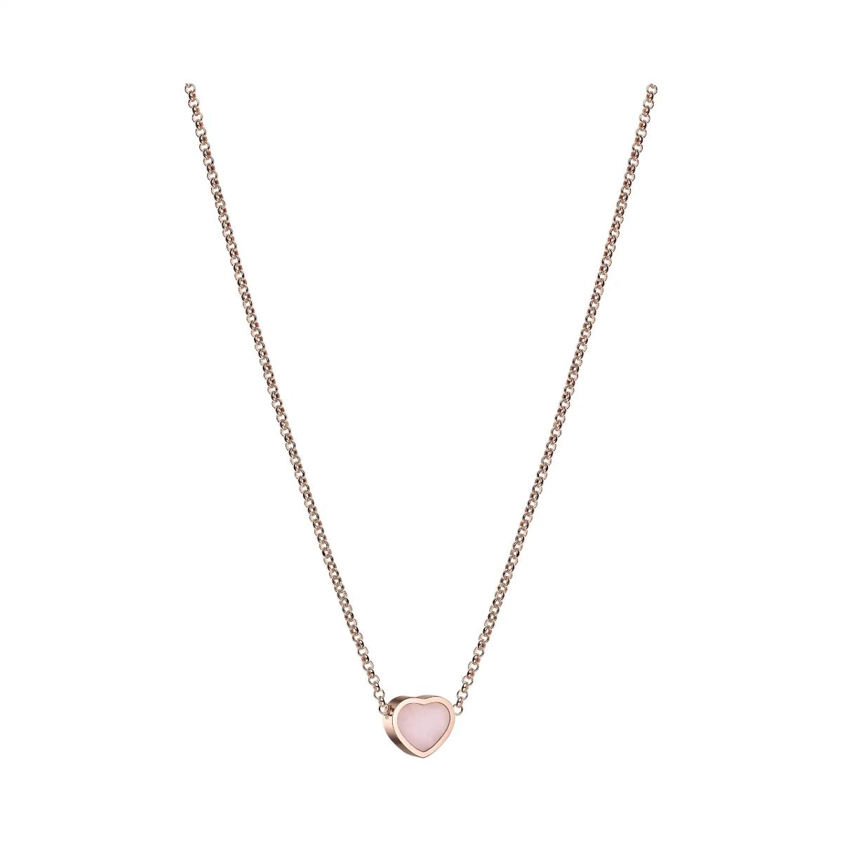 Timeless Rose Gold Red High Quality Heart Necklace Modern Style Everyday Luxury Staple