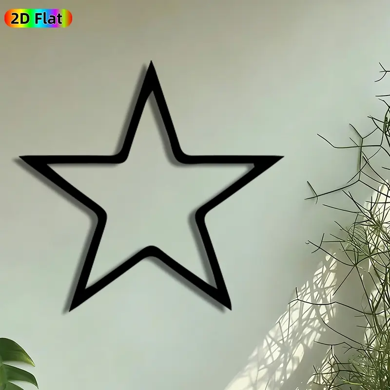 1pc Five-Pointed Star Metal Wall Art, Geometric Star Statue Mural, Artistic Metalwork, Intricate Craftsmanship, Perfect for Independence Day, Christmas Decor, Perfect for Living Room Patio Wall Garden Fence Decor, Ideal Gift for Modern Decor Enthusiasts.