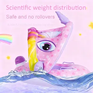 Safe Unicorn Baby Swimming Ring, Scientific Weight Distribution Kids Inflatable Float, No Rollover Toddler Swim Seat for Pool & Beach