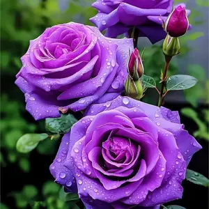 300PCS Rare Purple Rose Seeds – Easy to Grow, Ideal for Home Gardens & Landscaping | Stunning Purple Blooms, Perfect for Beginners & Experts