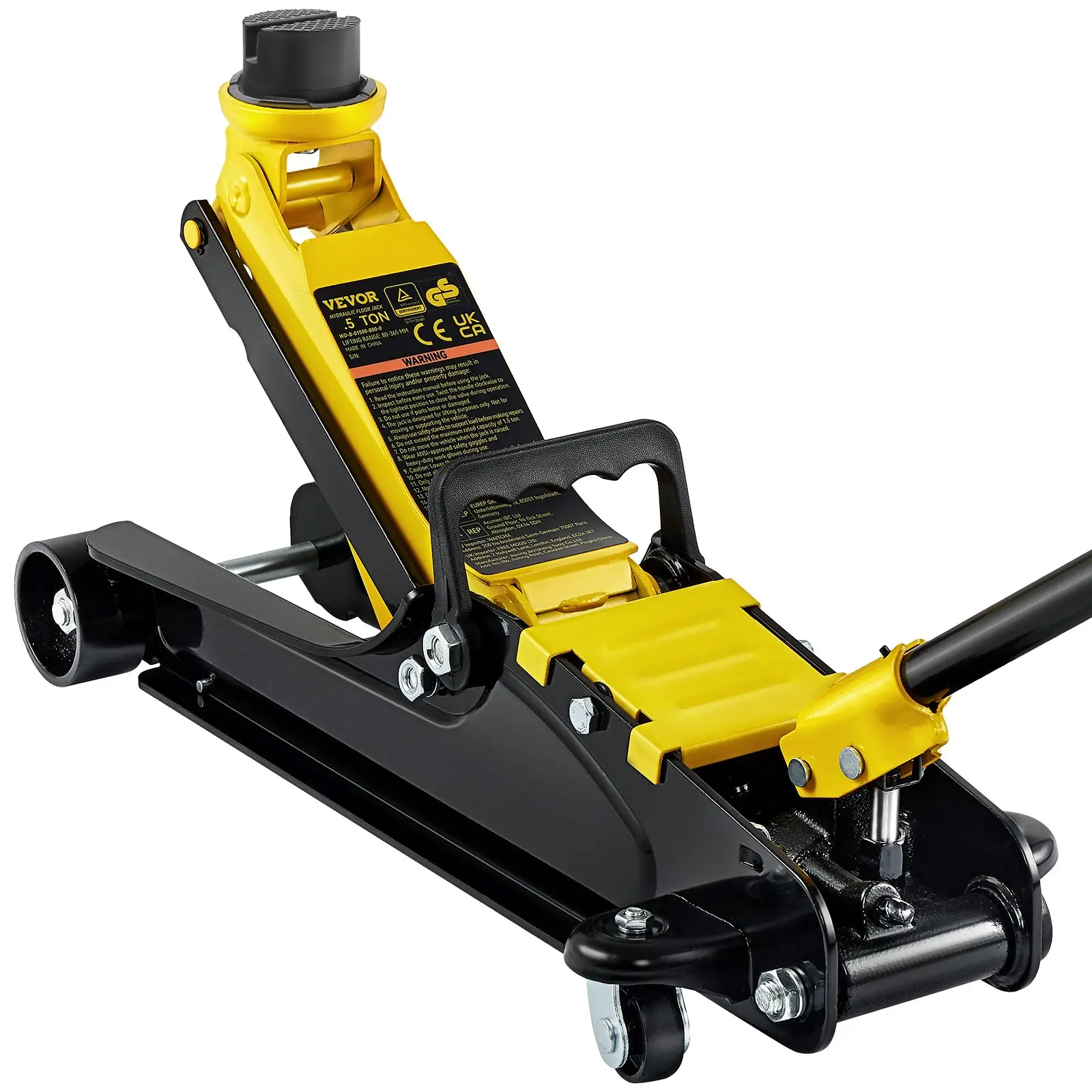 Low Profile Floor Jack 2.5 Ton Heavy Steel Single Piston Hydraulic Pump