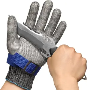 Single Cut Resistant Glove – Stainless Steel Mesh, Food Grade Safety Glove for Kitchen, Butcher Meat Cutting, Oyster Shucking, Mandoline Slicing, and Fishing