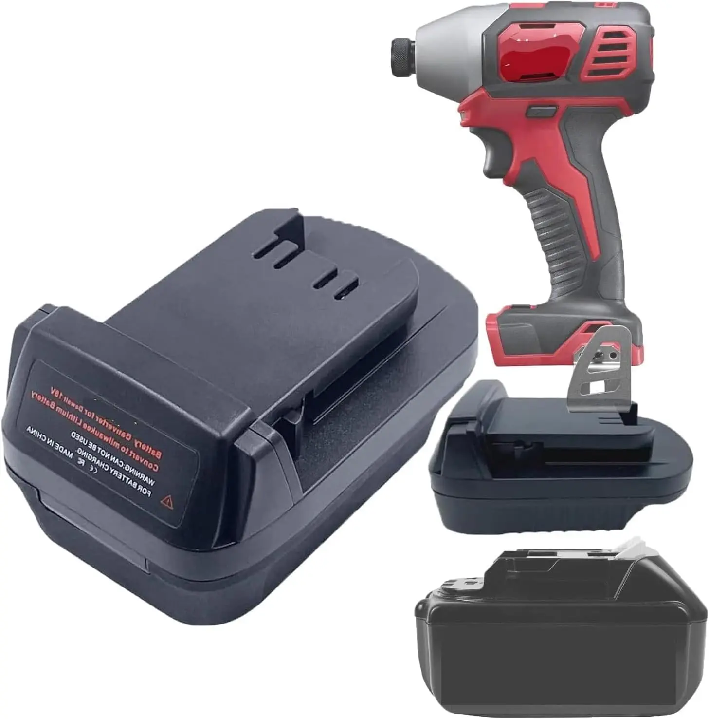 UNIKI Battery Adapter for makita 18V Battery to for Milwaukee Tool，Fit for makita 18V Lithium Batteries, Work for Milwaukee M18 18V MAX Cordless Tool