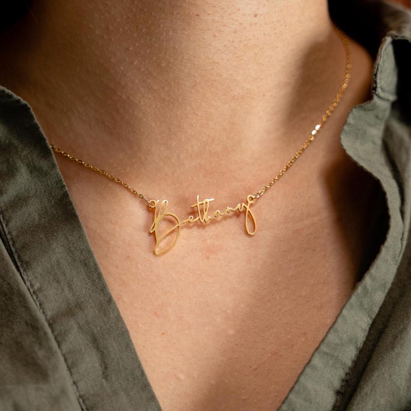 Custom Name Necklace, Christmas Gift for Her, Gold Plated Name Necklace, Personalized Name Necklace, Birthday Gift,Personalized Gift for Mom