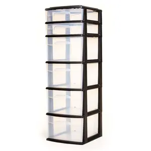 Homz 6-Drawer Plastic Bedroom & Closet Organizer Storage, Frame Boxes Household