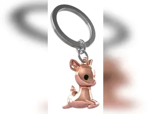 Metalmorphose 3D FALLOW DEER KEYCHAIN (ROSE GOLD)
