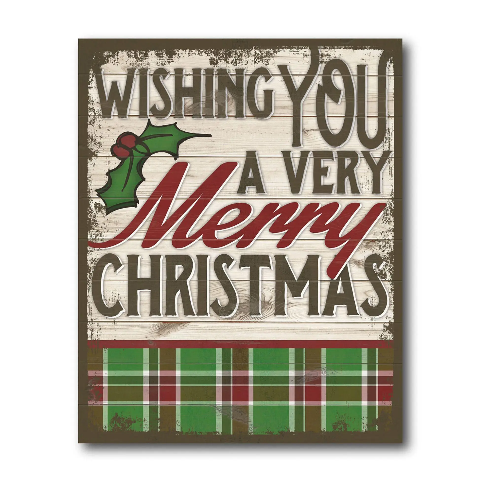 Courtside Market Plaid Christmas IV 16" x 20" Canvas Wall Art