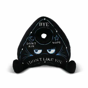 Punchkins I Don't Like You Planchette Plush Toy Super Soft with Embroidered Details & Cutout Window Perfect for Halloween Displays & Occult Fans
