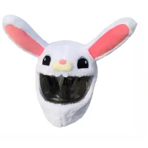Plush Bunny Helmet Cover, Soft and Comfortable, Protects Helmets From Scratches, Suitable for Most Helmets, Durable and Stylish Design