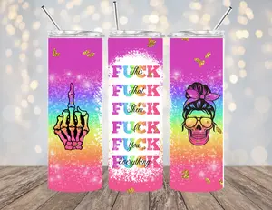 20 OZ SARCASTIC TUMBLERS VIBES INSULATED SKINNY TUMBLER W/ STRAW