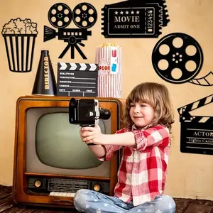 Movie Theater Decor Metal Movie Reel Wall Sign Cinema Wall Art for Theater Room, Stylish Film Wall Decoration, Movie Room Accent