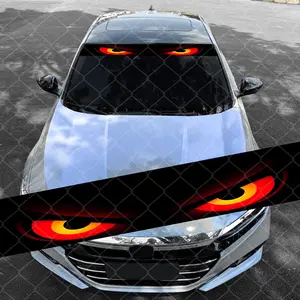 1PC  Personalized Devil Eye Car Sticker  Waterproof and Easy To Stick Without Leaving Marks  Suitable for Car Front Windshield  Truck SUV Multi-model Universal Cool Modified Car Sticker  Vehicle External Decoration Accessories