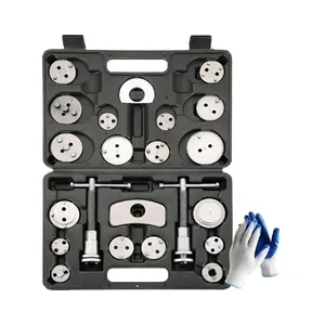 24PCS Disc Brake Caliper Tool Kit | Heavy Duty Disc Brake Piston Caliper Compressor Rewind Tool Set for Brake Pad Replacement Reset, Fits Most American European Japanese Autos (Black)