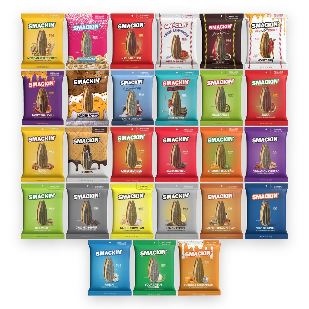 SMACKIN' Sunflower Seeds EVERYTHING BUNDLE - 23 Exclusive 4 OZ. Bags