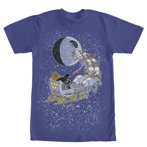 Men's Star Wars Christmas Darth Vader Santa's Sleigh T-Shirt