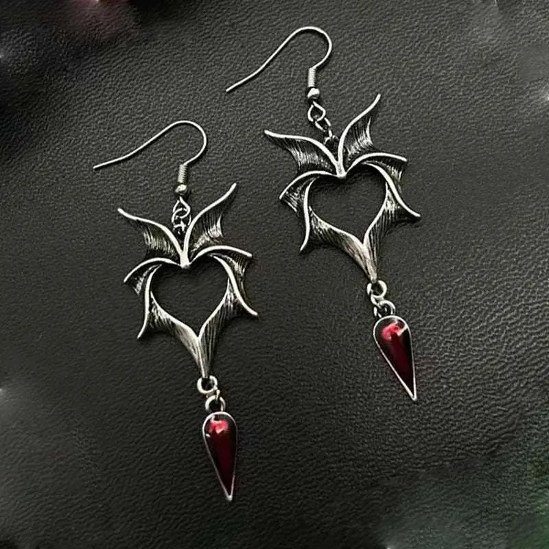 Vintage Oil Dripping Wings Earrings