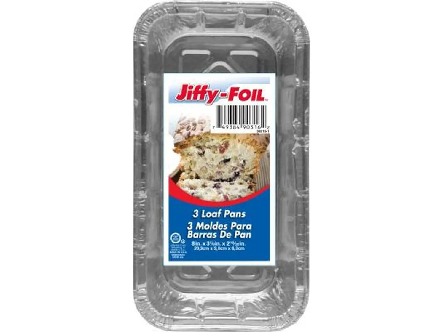Jiffy Foil 90316-15 Aluminum Bake Tin Loaf Pans, 3 Count