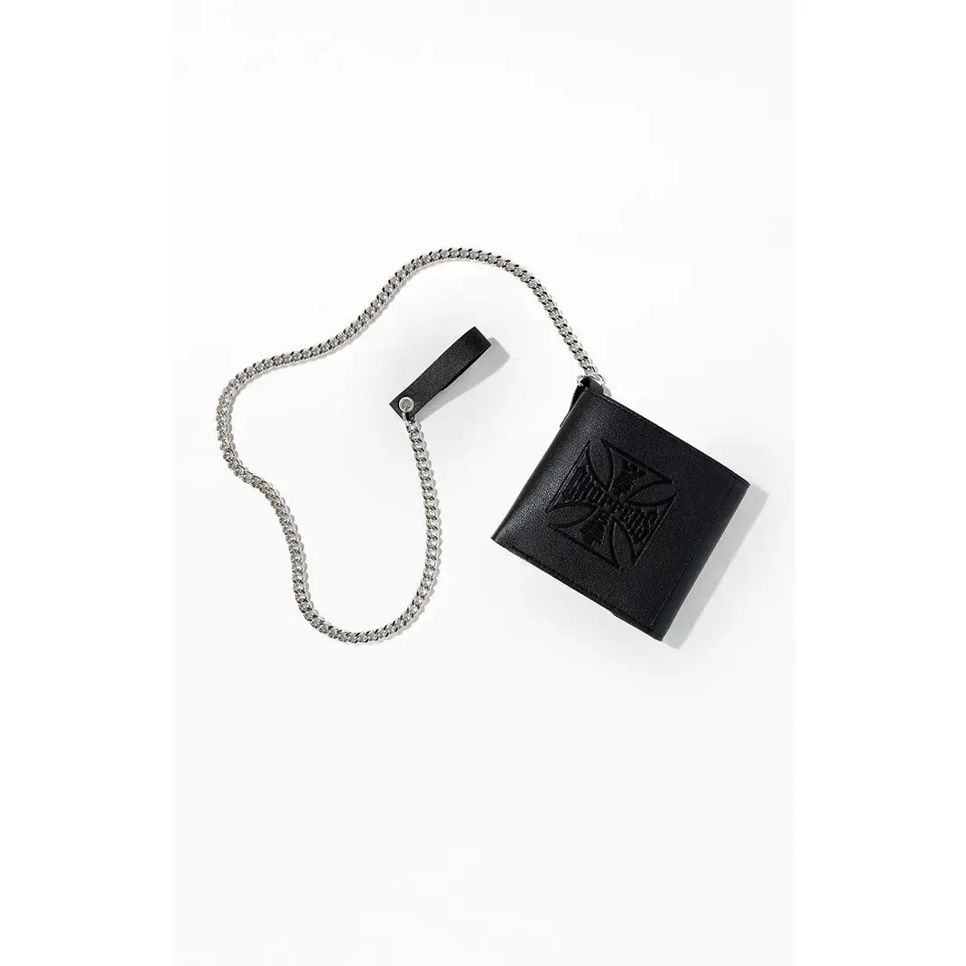 West Coast Choppers Men's Embossed Logo Chain Wallet