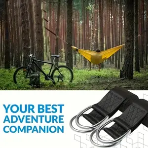 Camping Hammock Suspension Kit, Includes Two Safety Locks, Durable Tree Swing Harness Set, Outdoor Playground Accessories