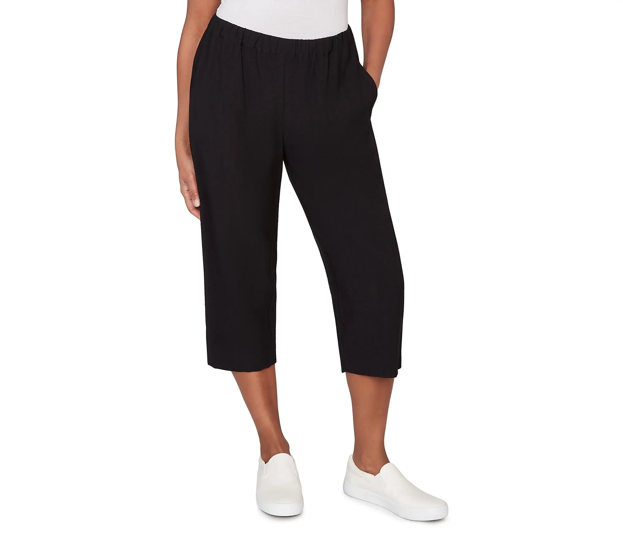 Alfred Dunner Women's Relaxed Pull-On Capri Pants