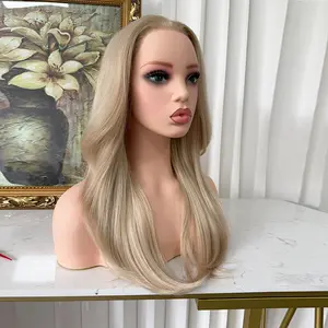Lovestory Eve Light Blonde Color Lace Front Wigs Heat Resistant Glueless Pre Cut Pre Layered Natural Wavy Synthetic Lace Front Wigs for Women