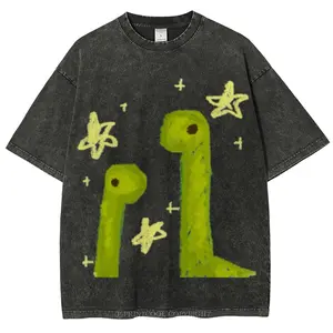 Cute Dinosaurs Unisex Vintage Washed Tee, PREMIUM QUALITY, Soft Cotton, Full Colors, Full Sizes, Unisex- All Seasons Wear