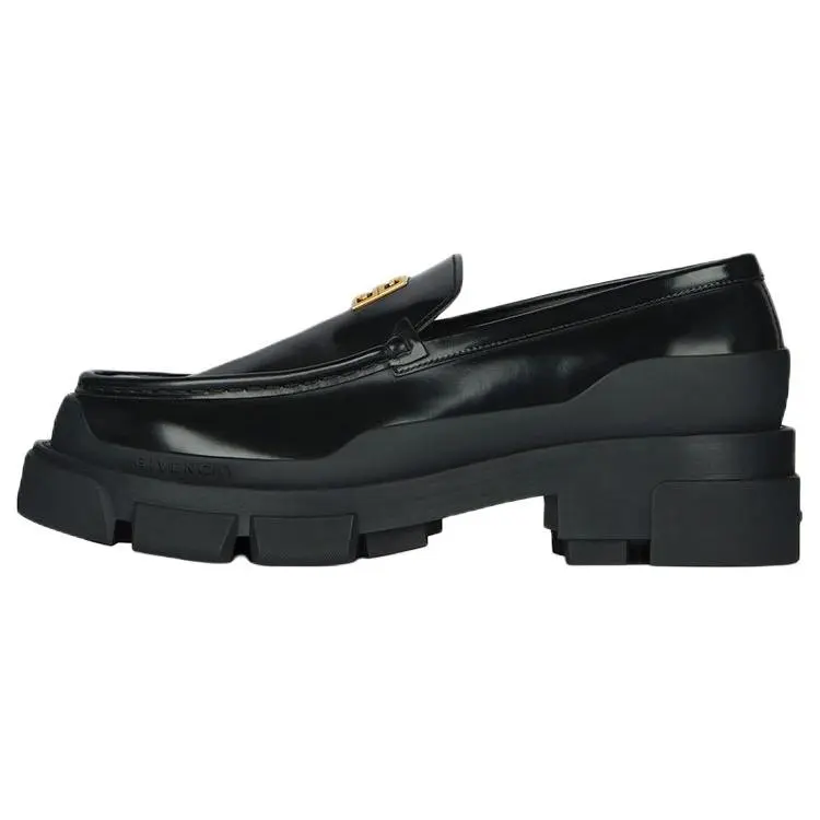 Women's Givenchy Terra Leather-Suede Flat Loafers - Black Trending Formal Shoes with Rubber Sole, Maison Mihara Verifiable Credentials, Global Authentication Support