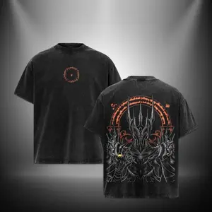 Lord Sauron Lord of the rings Retro Vintage Menswear Gift movie fans Top Apparel Classic Oversized Seamless Simple Straight Man Clothes Cotton designer shirts, graphic tees, men gifts, ,Graphic Streetwear T-shirt tees good Casual Fabric graphic tee