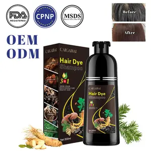Three-In-One Permanent Hair Dye, Hair Coloring, Plant Extract, Natural Deep Dark Tone, Suitable for All Hair Types, Long-Lasting Vibrant Color, Multiple Colors Available