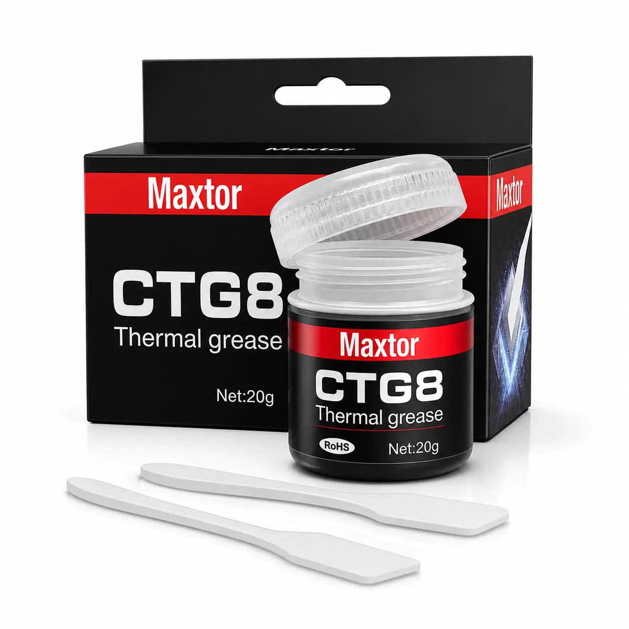 Maxtor CTG8EL Thermal Paste 20G, High Performance CPU GPU Cooling Compound, 12.8W/mK for PS5 Console, Gaming PC, Laptop