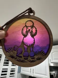 Poodle Suncatcher for Sunny Window