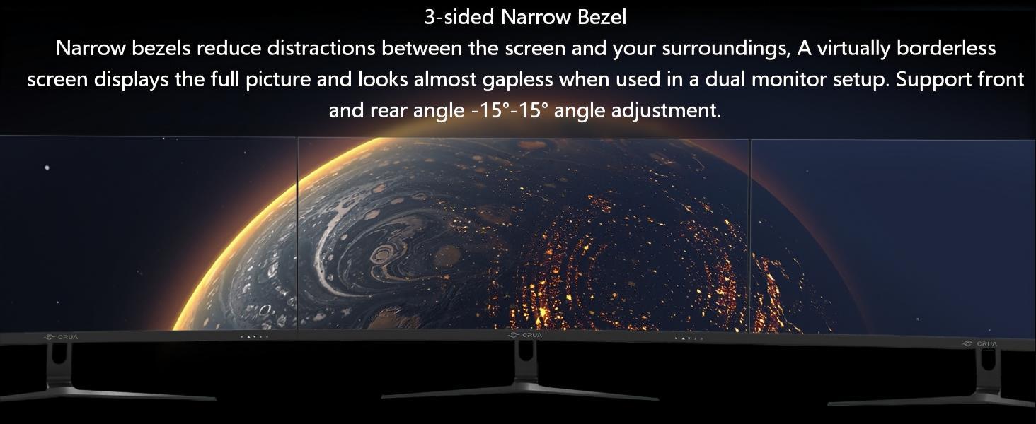 CRUA 30‑Inch 21:9 Ultrawide Curved Gaming Monitor, 2560x1080 FHD 200Hz VA 1500R Curvature, FreeSync 120% sRGB, HDMI 2.0 DP 1.4 3.5mm Audio Jack, 100x100 VESA for Gaming Movies Multitasking Office